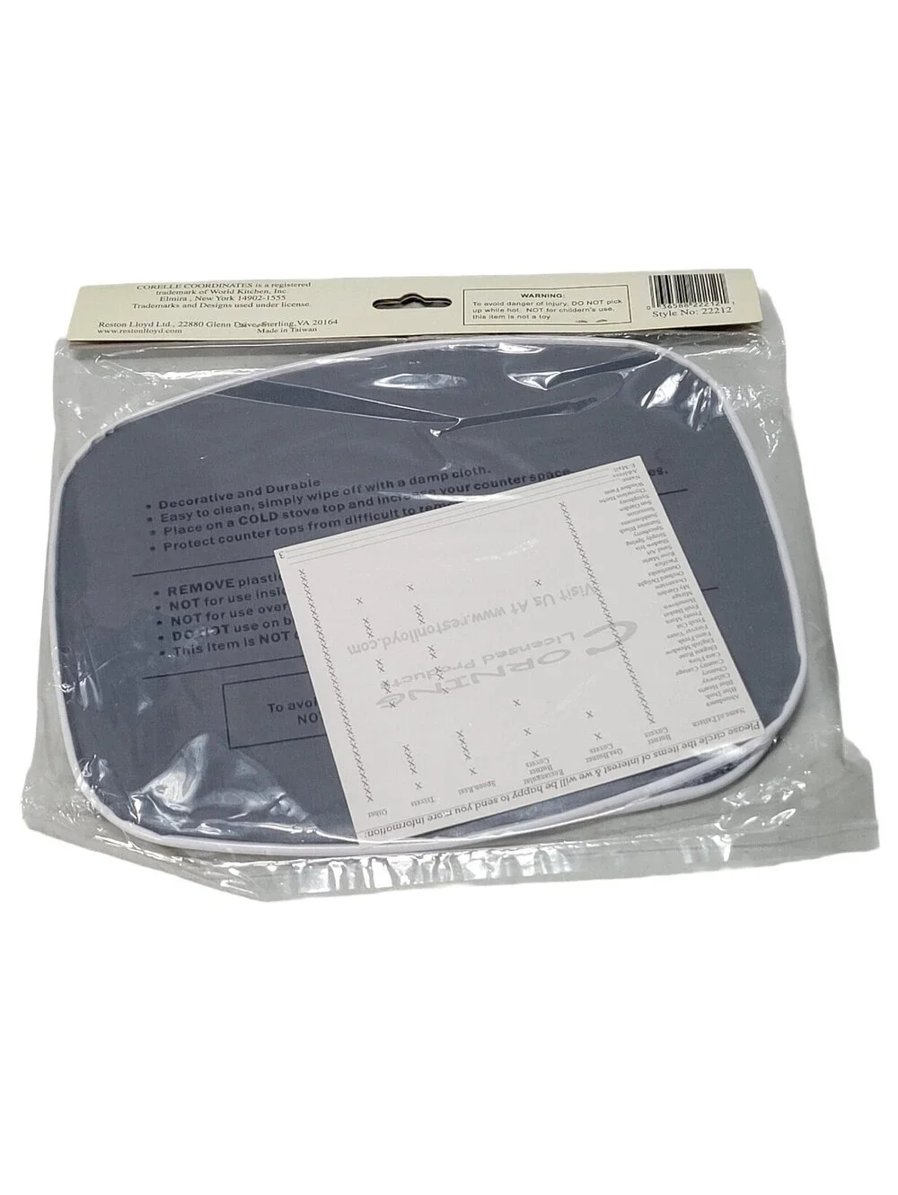 Vtg Corelle Coordinates CHUTNEY Stove & Counter Mat Trivet HotPad Set of 2 NEW